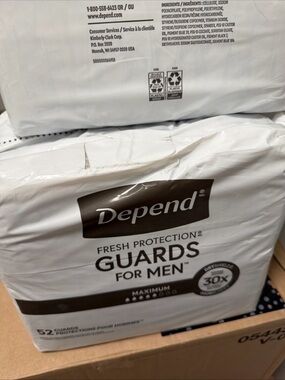 Depend Fresh Protections Guards max protection 52 count open box